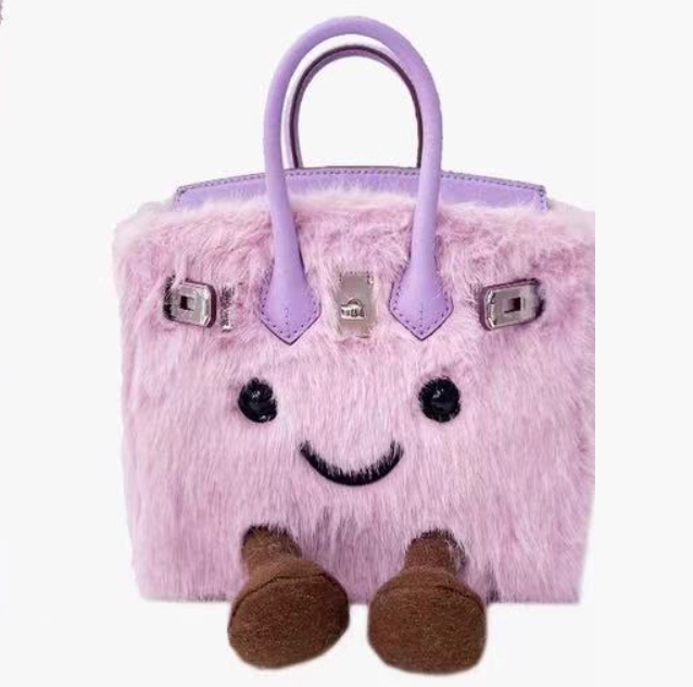 Fluff BikinCat Handmade Bag In Genuine Leather Size S