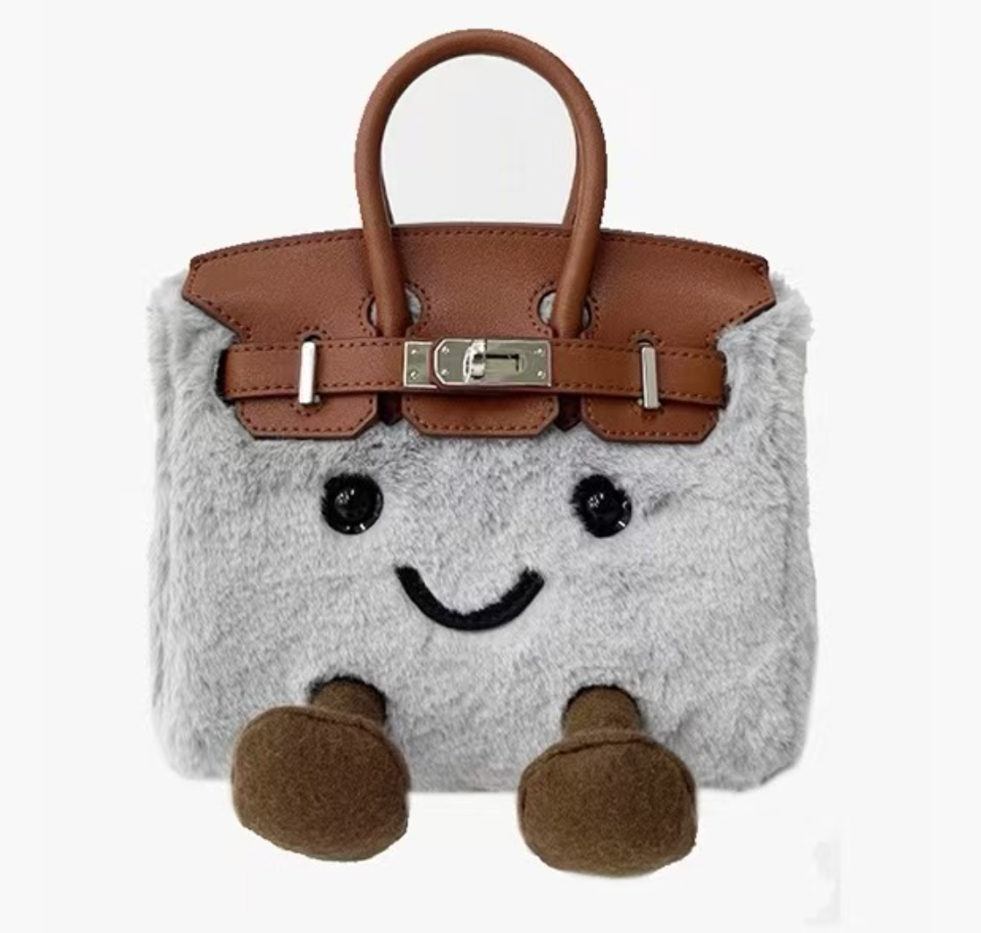 Fluff BikinCat Handmade Bag In Genuine Leather Size S