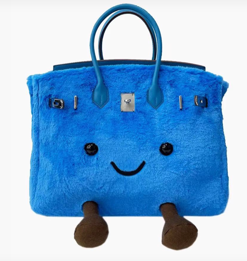 Fluff BikinCat Handmade Bag In Genuine Leather Size M