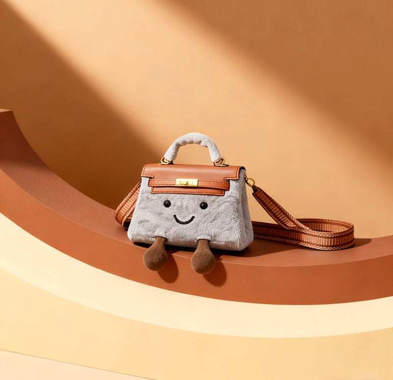 Fluff KelyCat – Sac Fait Main en Cuir Véritable – Taille S