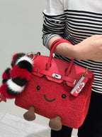 Christmas BikinCat Handmade Bag In Genuine Leather Size M