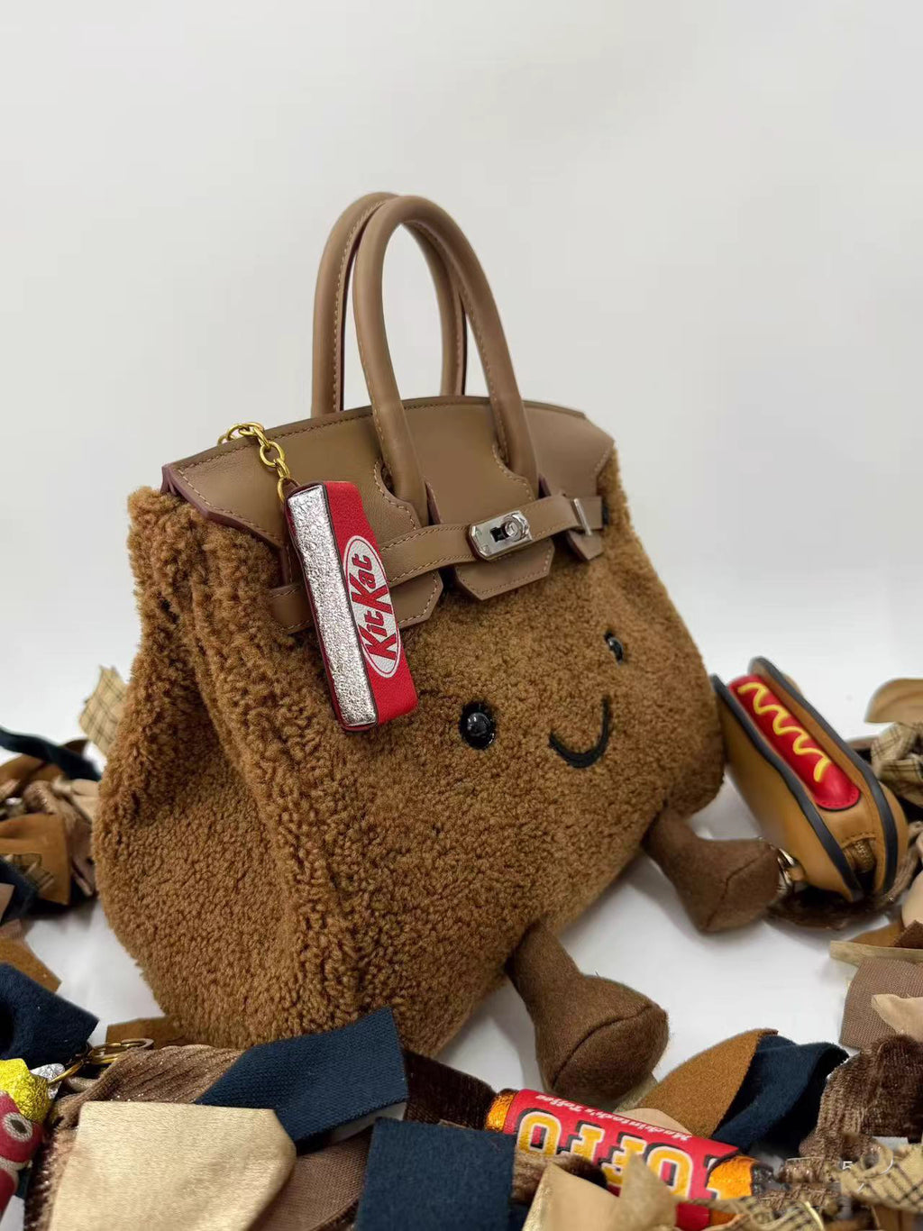 Autumn Leaf BikinCat Handmade Bag In Genuine Leather Size M