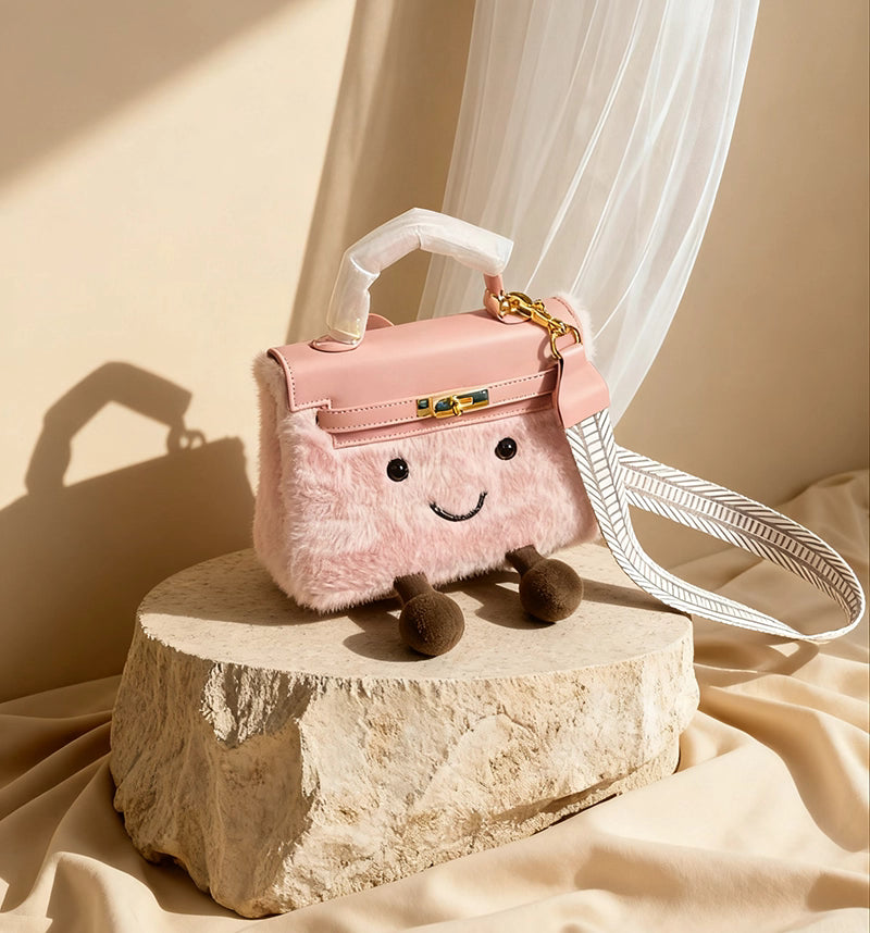 Fluff KelyCat – Sac Fait Main en Cuir Véritable – Taille S