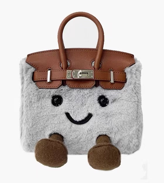 Fluff BikinCat Handmade Bag In Genuine Leather Size S