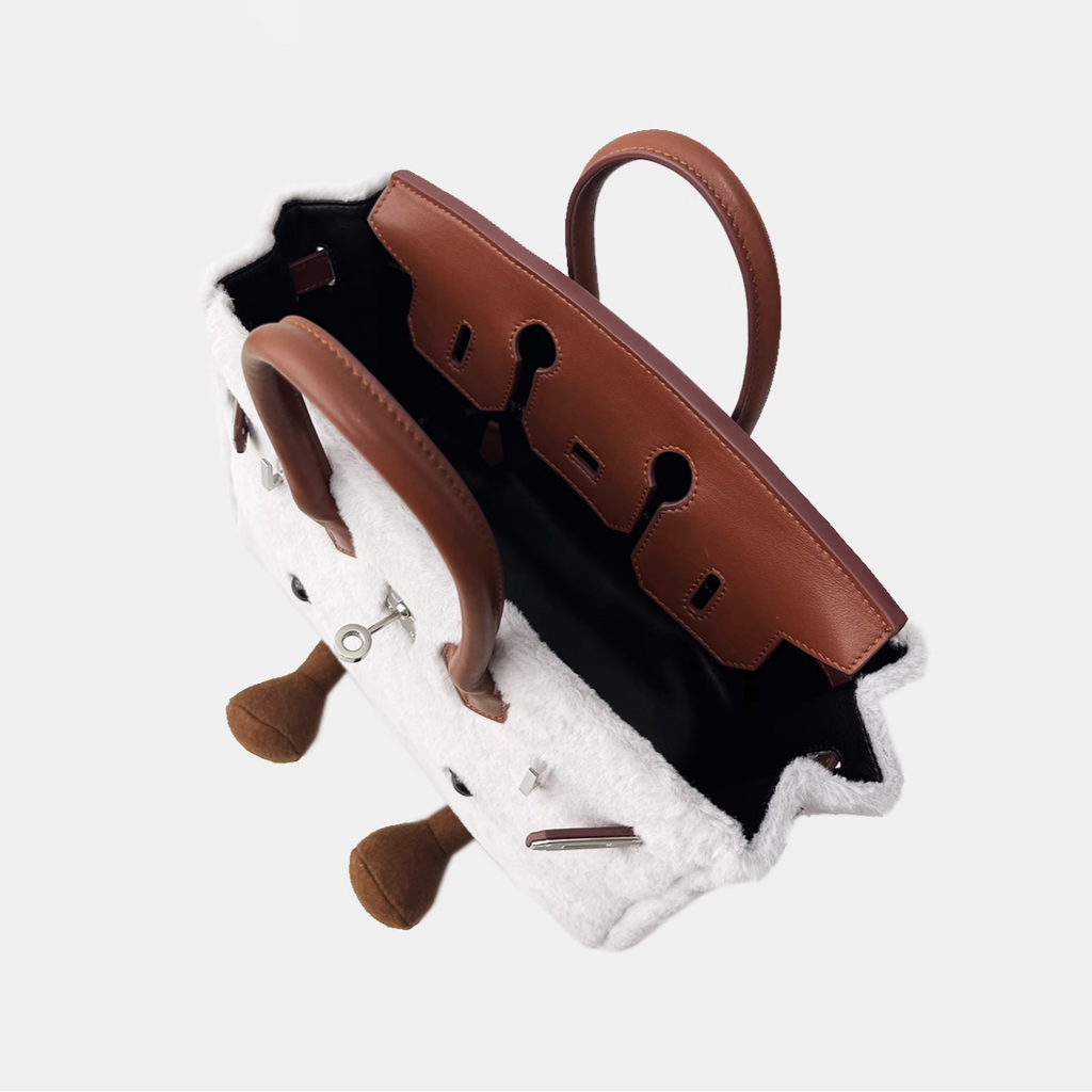 Fluff BikinCat Handmade Bag In Genuine Leather Size M