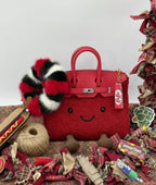 Christmas BikinCat Handmade Bag In Genuine Leather Size M