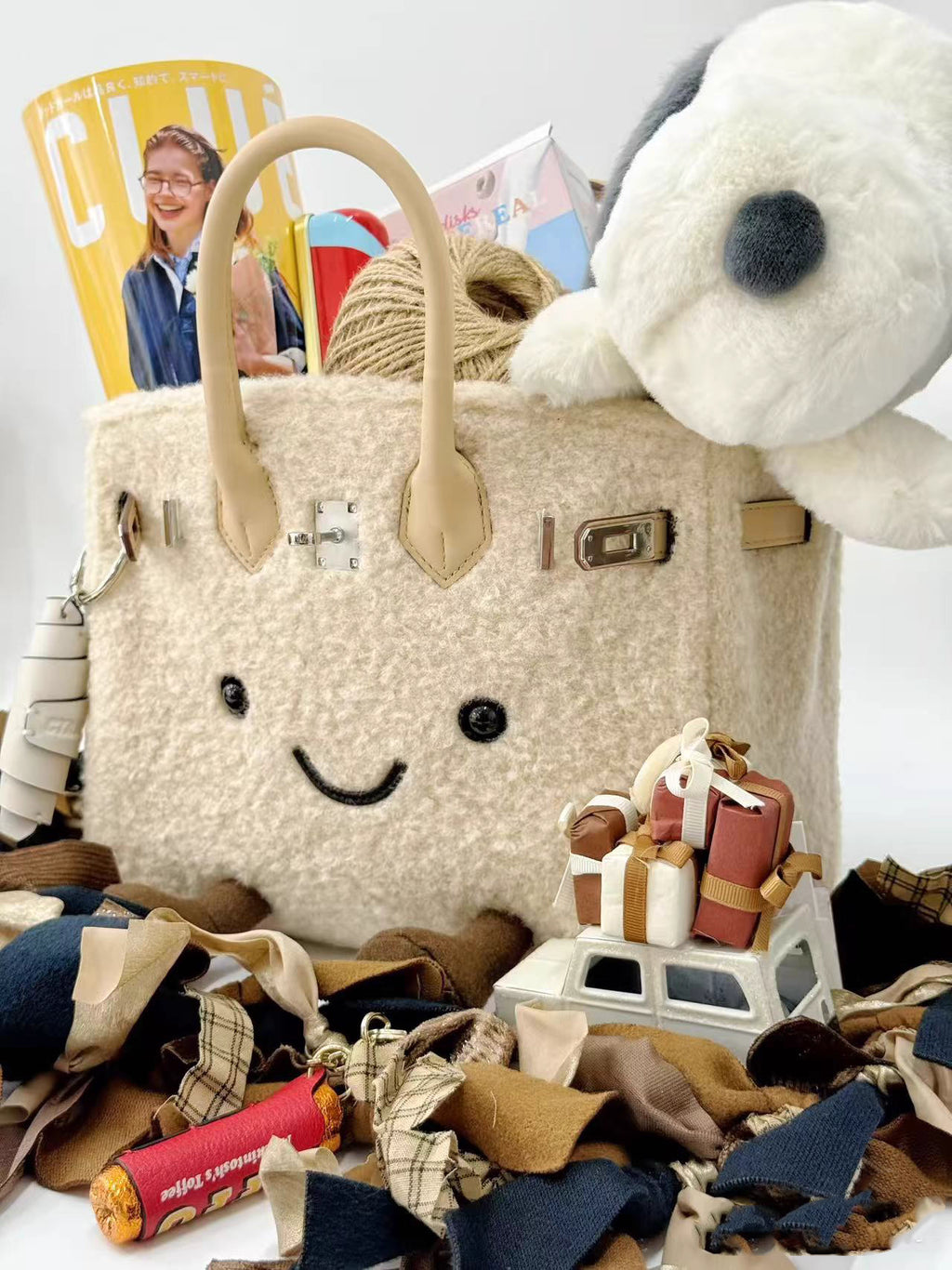 Autumn Leaf BikinCat Handmade Bag In Genuine Leather Size M