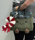 Christmas BikinCat Handmade Bag In Genuine Leather Size M