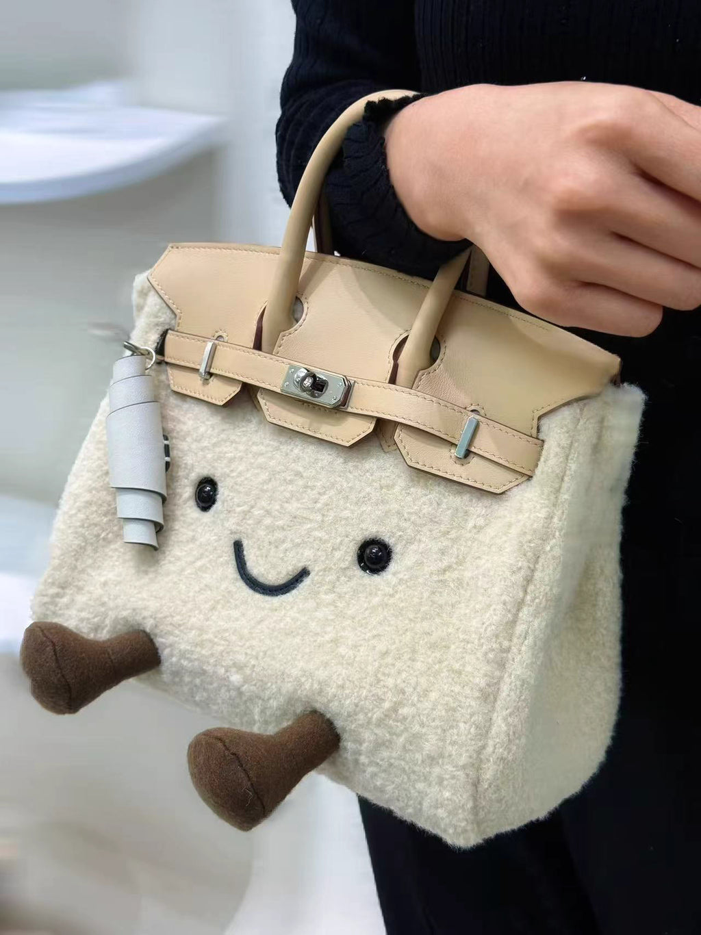 Autumn Leaf BikinCat Handmade Bag In Genuine Leather Size M