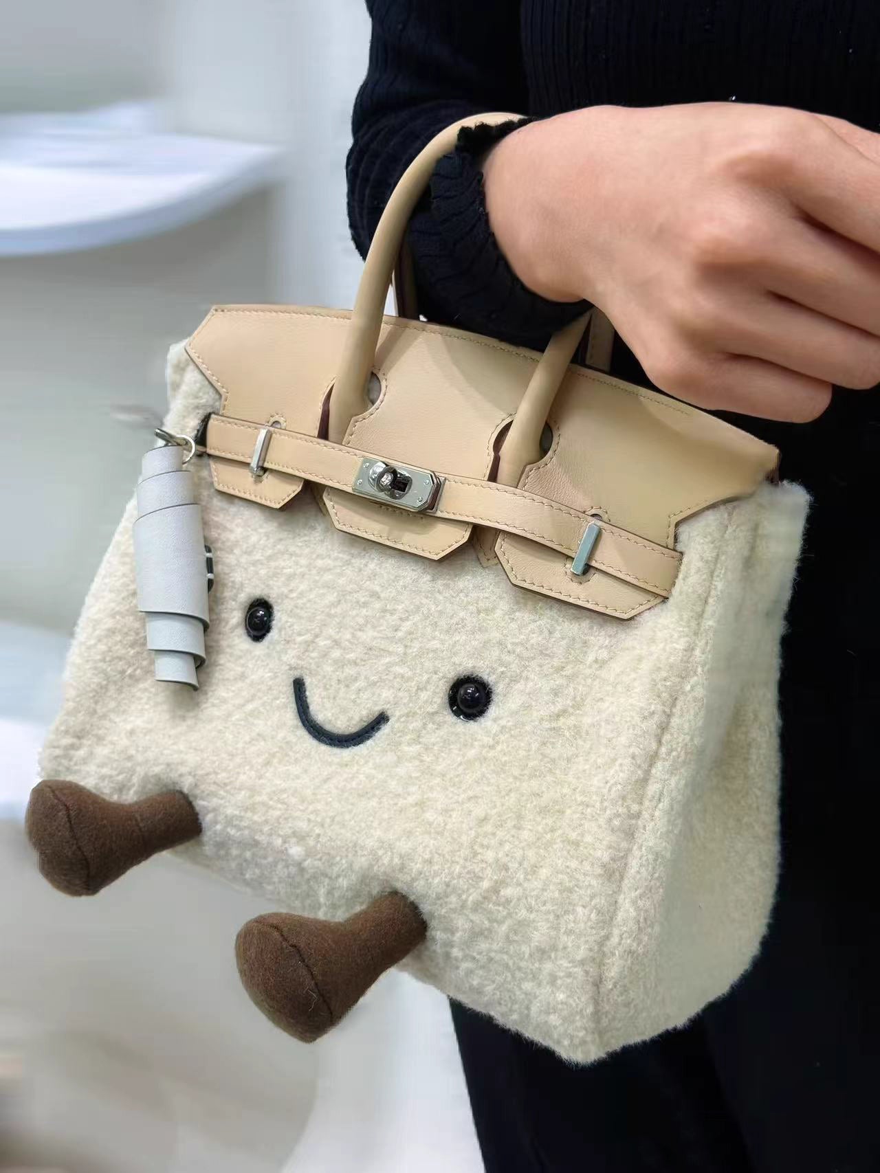 Autumn Leaf BikinCat Handmade Bag In Genuine Leather Size M